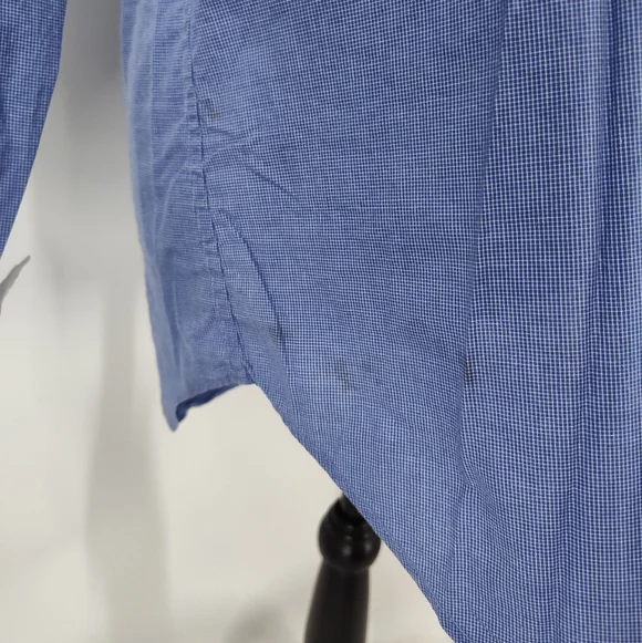 Lauren Ralph Lauren Blue and White Button Down Shirt Women's Size 4 - Picture 3 of 11